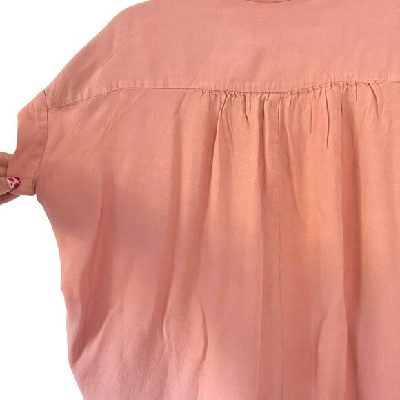 MADEWELL Central Drapey Shirt Antique Coral Women’s Small - Picture 6 of 7
